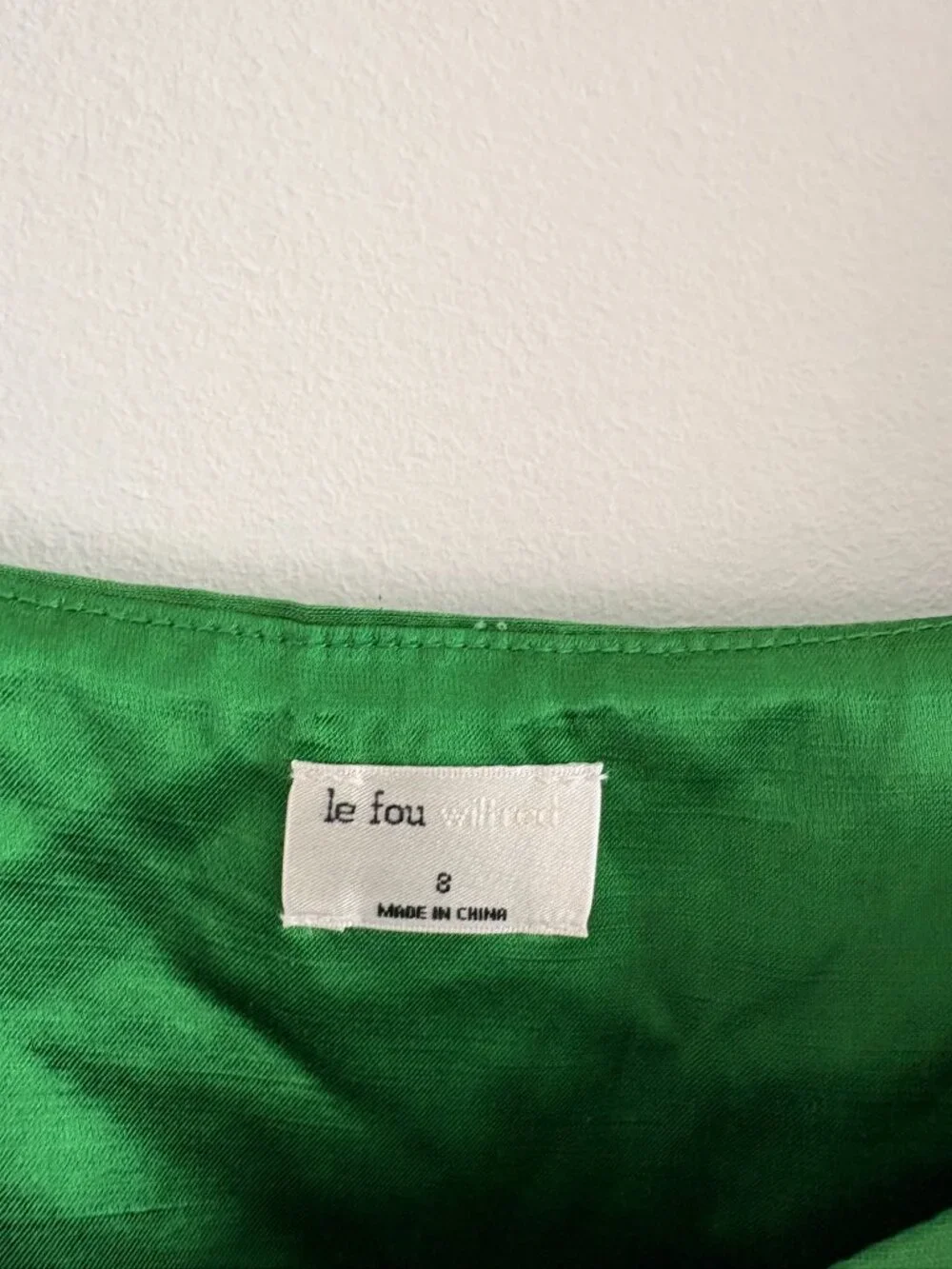 Aritzia Le Fou Wilfred Michalina Dress NWT Puff Sleeve Emerald Green Size 8 - Picture 6 of 10